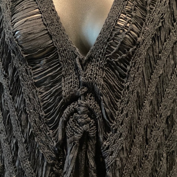 SOLD! Black Netted Swimsuit Coverup - Picture 3 of 6